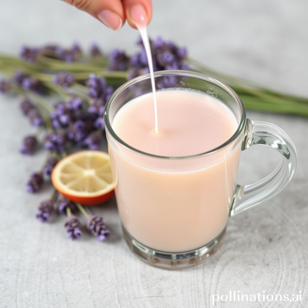 Lavender milk tea with vanilla
