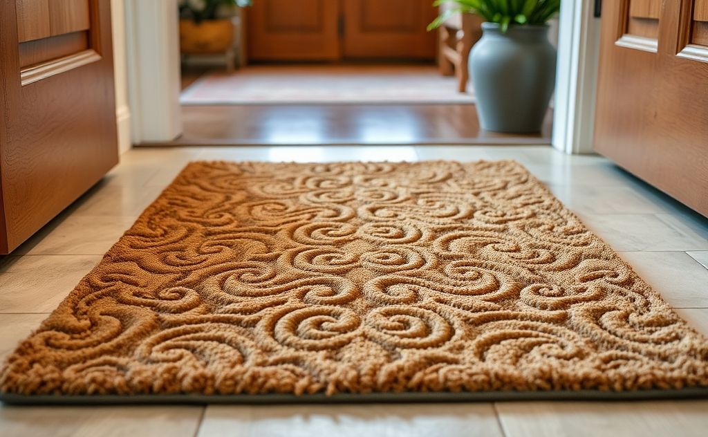 Entryway mat protects flooring effectively