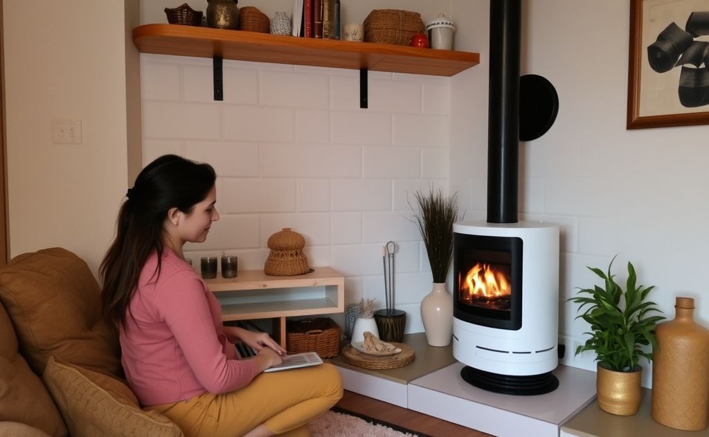 Esme con un calentador de gas en casa