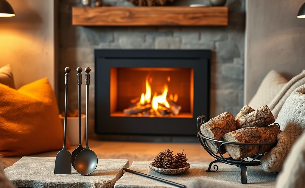 Essential accessories for gas fireplaces in cozy settings