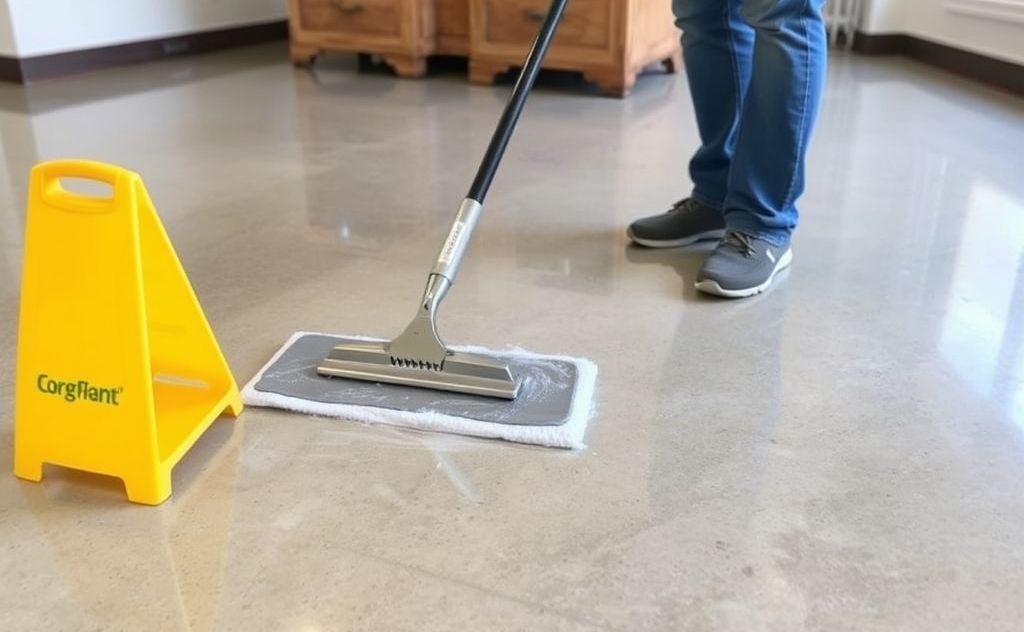 Essential cleaning tools for polished concrete floors