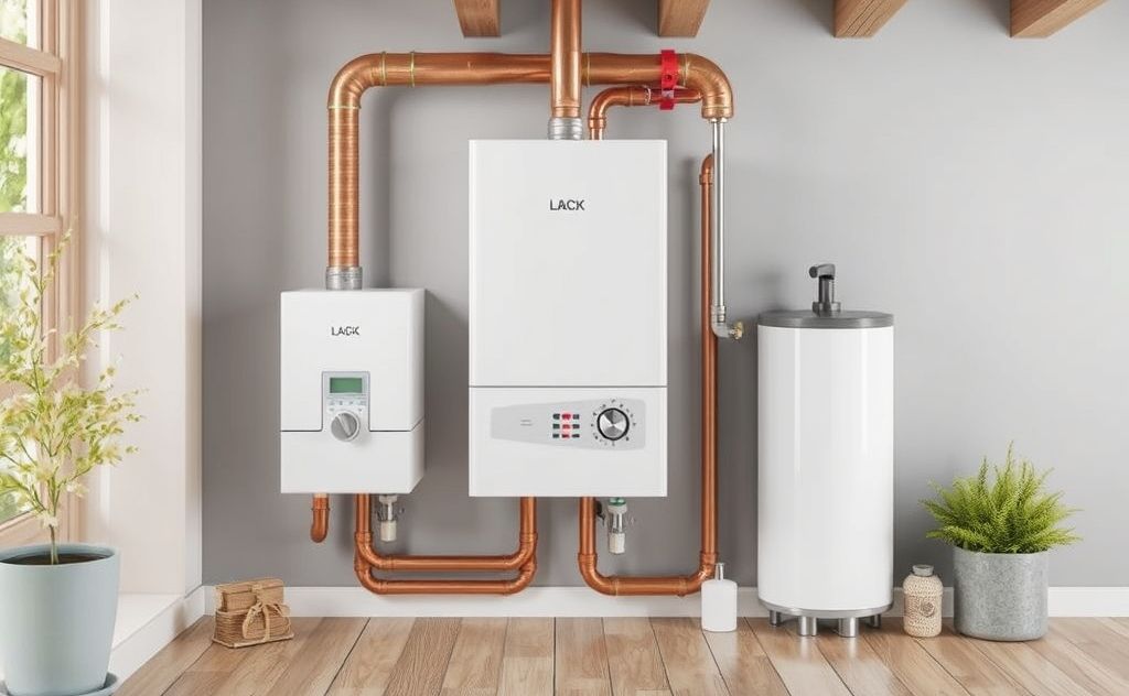 Essential components of hot water central heating
