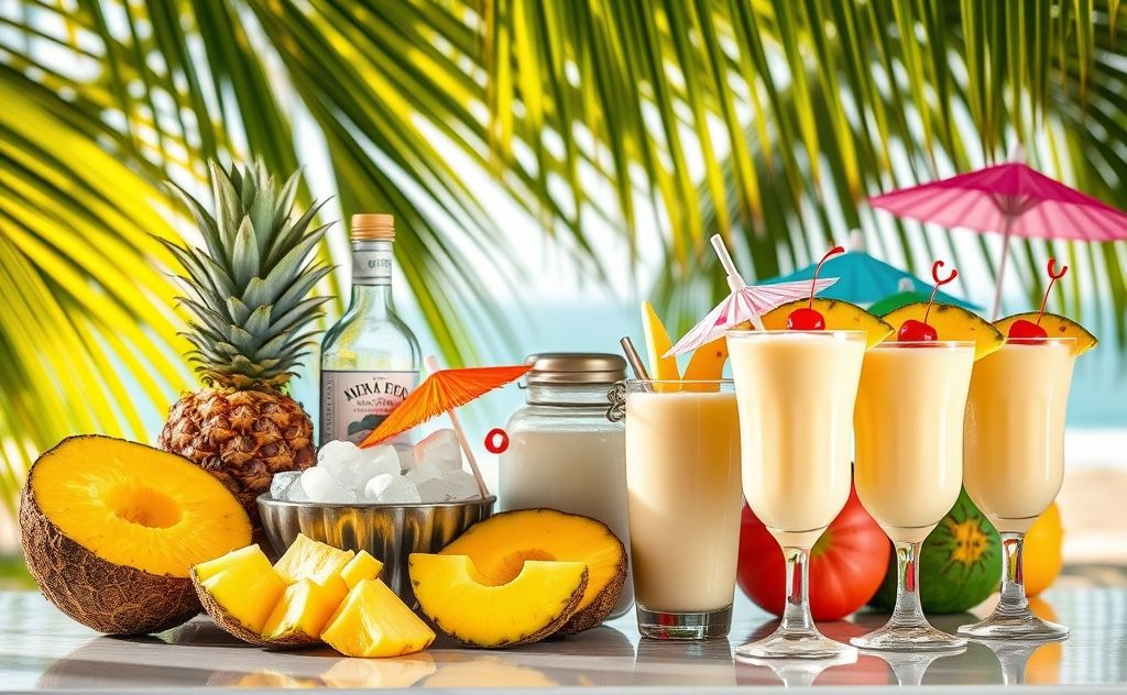 Essential equipment for Pina Colada drink