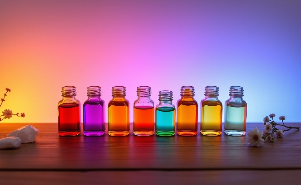 Essential oils aligned with each chakra
