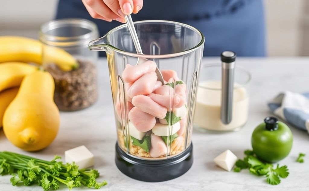 Essential tools for chicken smoothie making