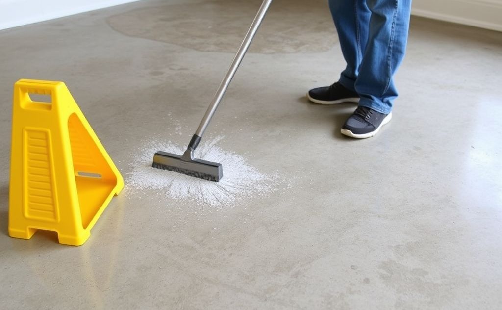 Essential tools for cleaning unsealed concrete floors