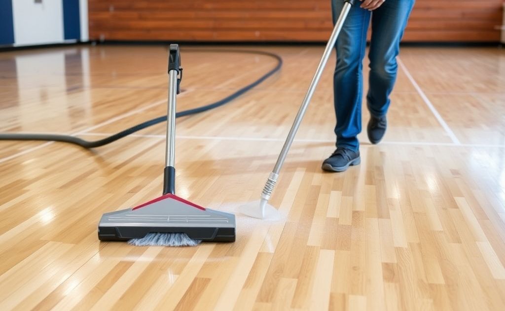 Essential vacuuming techniques for gym floors