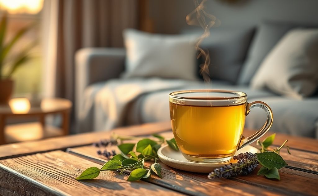Evening detox tea for relaxation and health