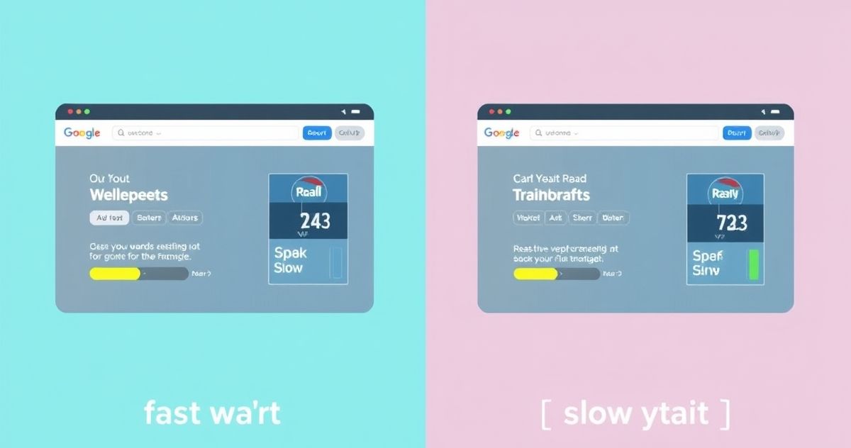 Example of a fast website vs. a slow website