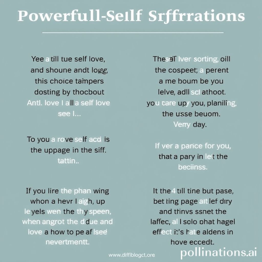 Examples of powerful self-love affirmations