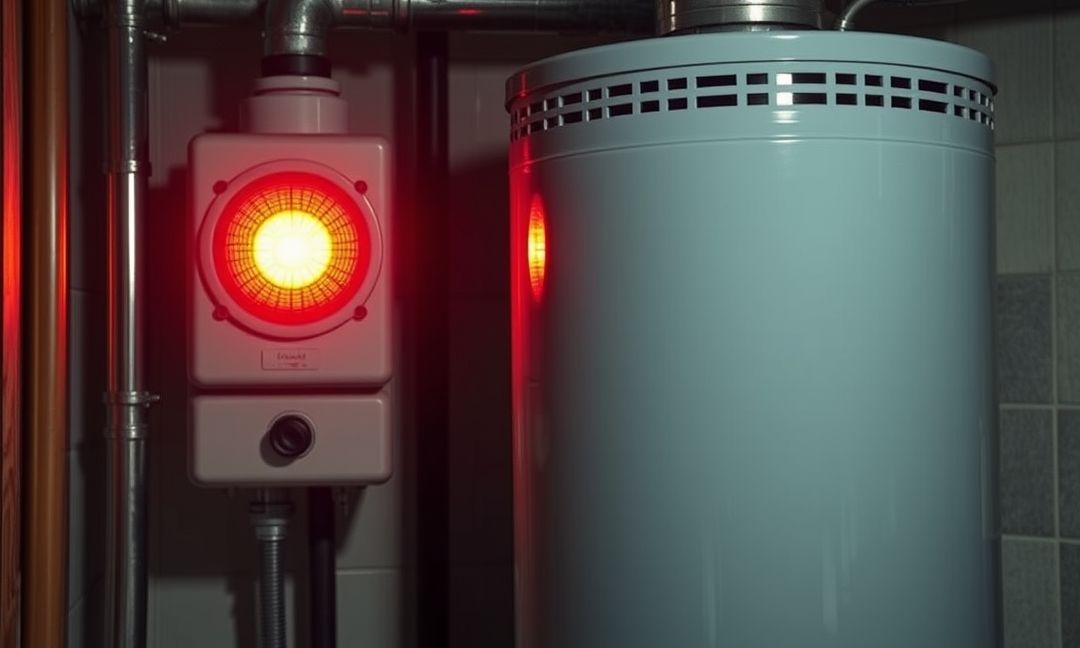 excel on demand hot water heater is flashing a red light
