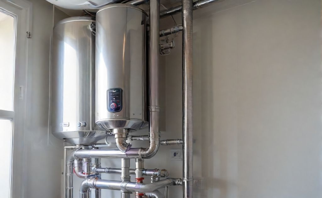 Exhaust pipes for efficient water heater operation