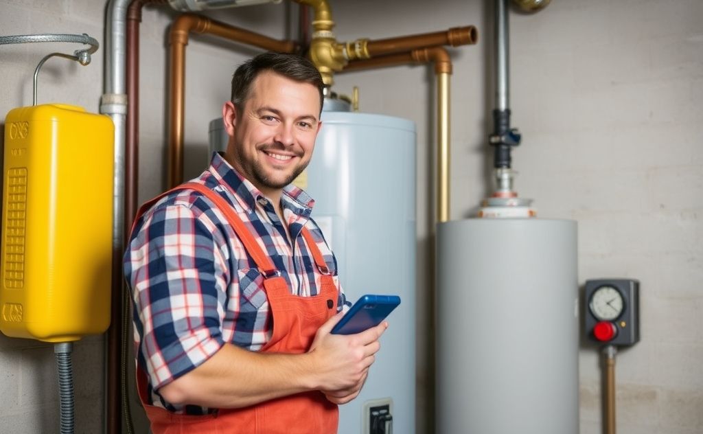 Expert plumber ready to handle hot water heater issues