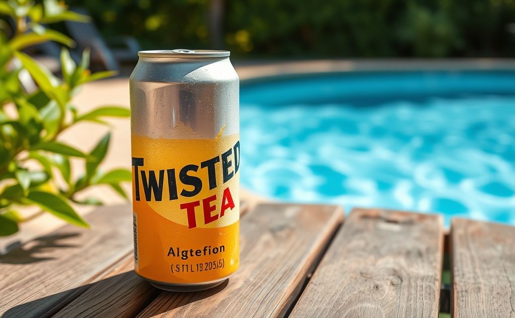 Expired Twisted Tea in a refreshing setting
