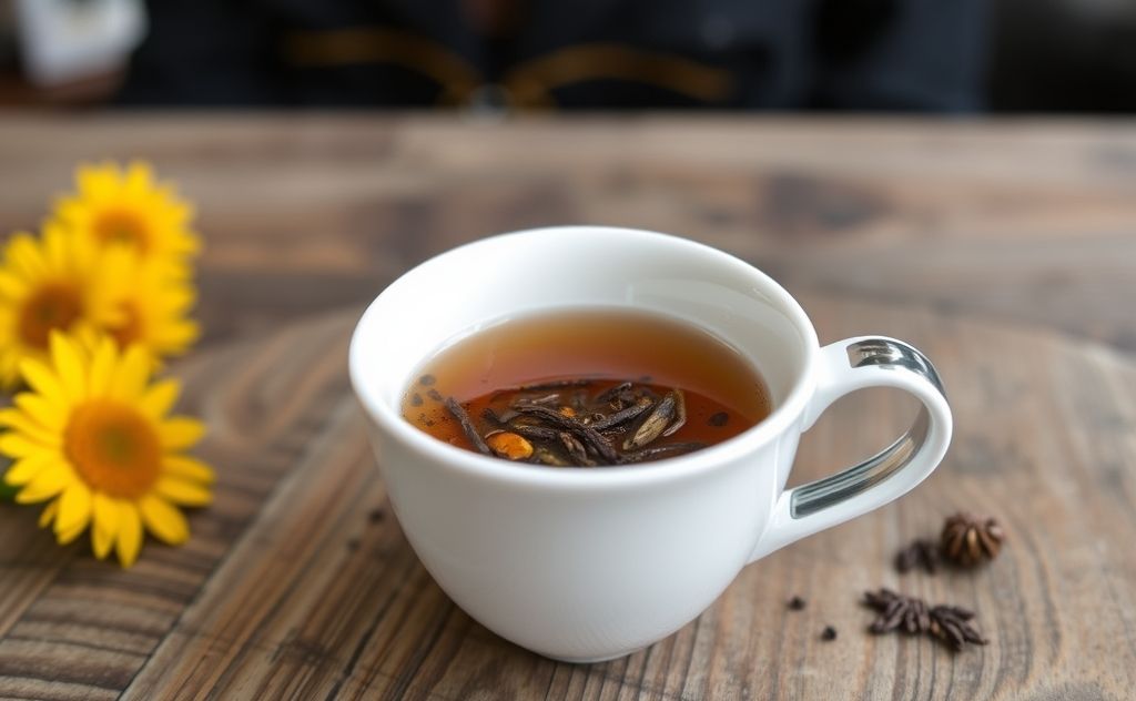 Explore the essence of Truckers Tea in a cup.
