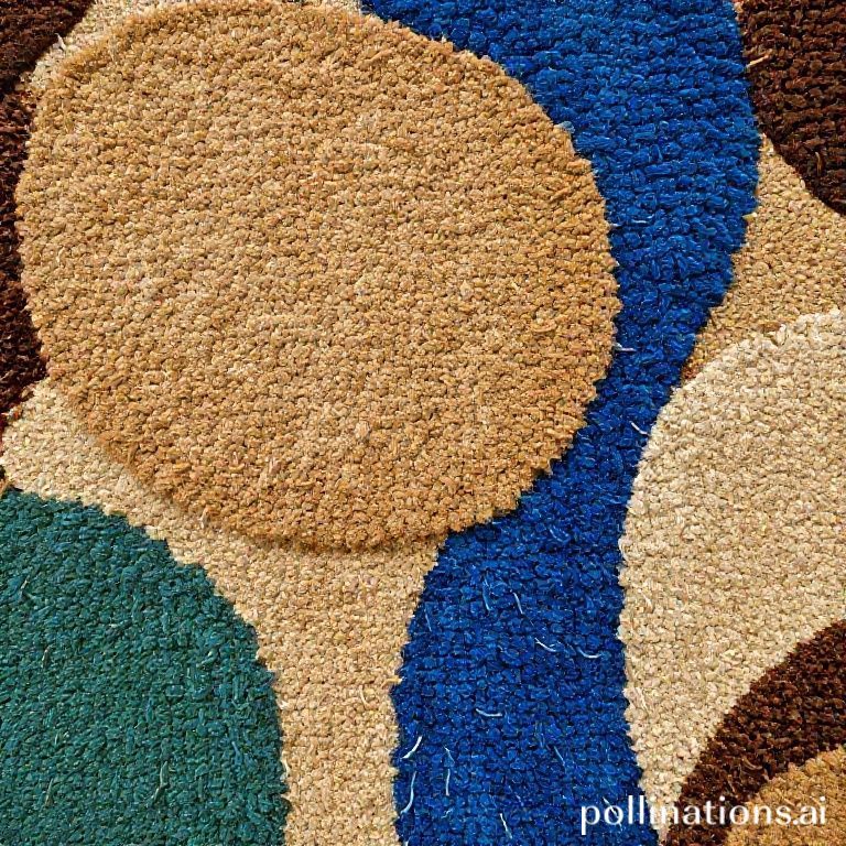 Close-up na textura de uma tape&ccedil;aria modernista com formas fluidas, evidenciando o uso do fio como tinta