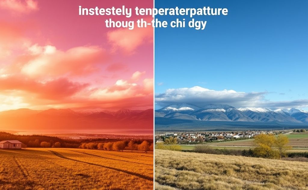 Extreme temperature changes throughout the day