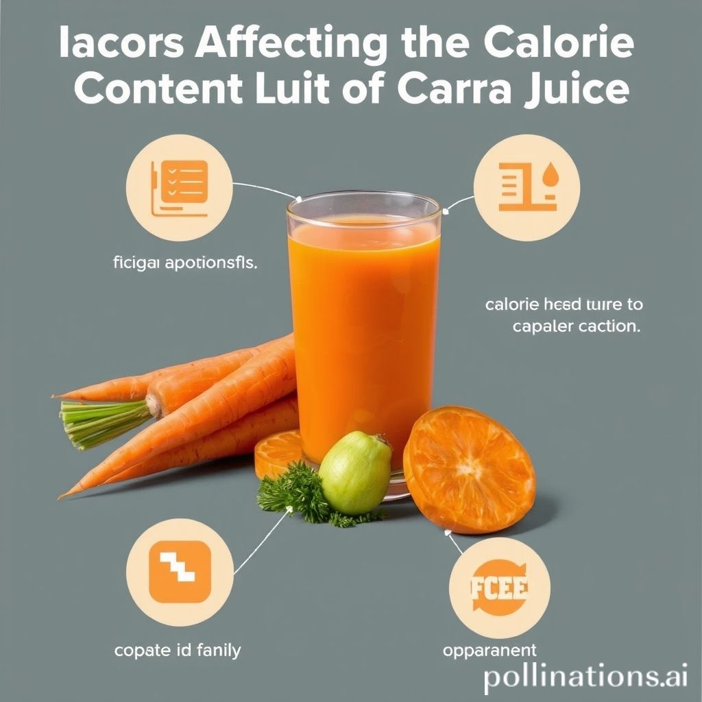 Factors impacting calorie content of carrot juice