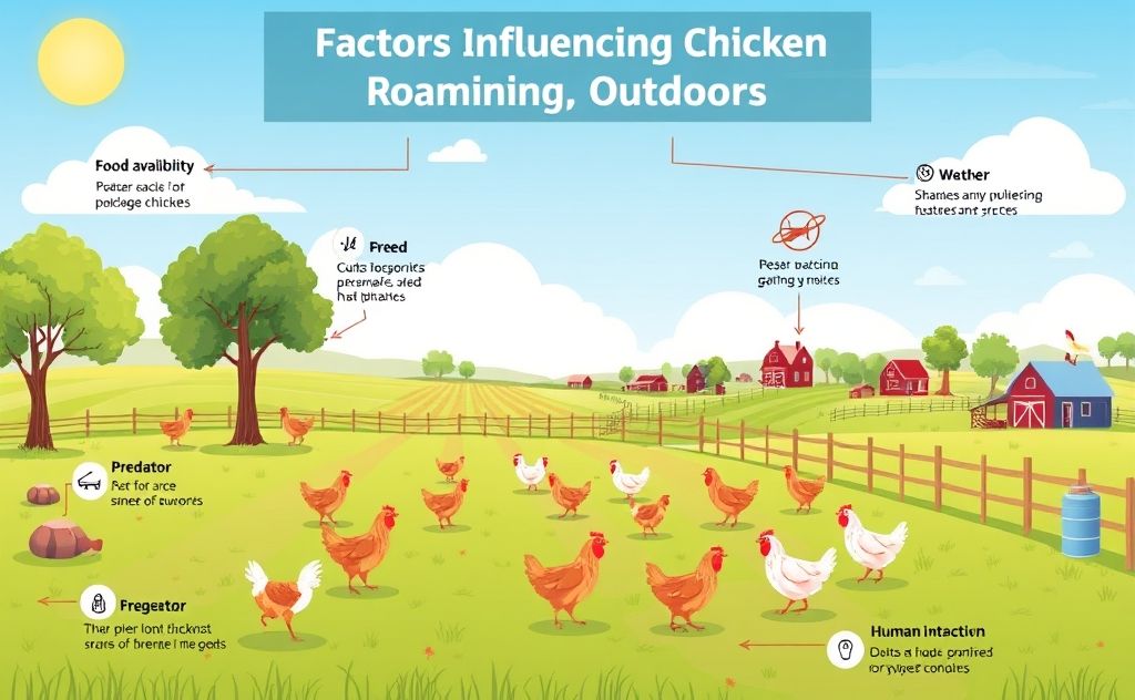 Factors influencing chicken roaming distance