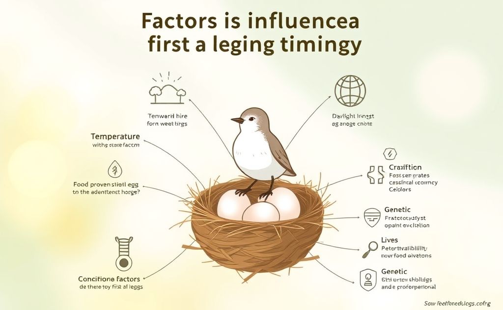 Factors influencing first egg laying timing