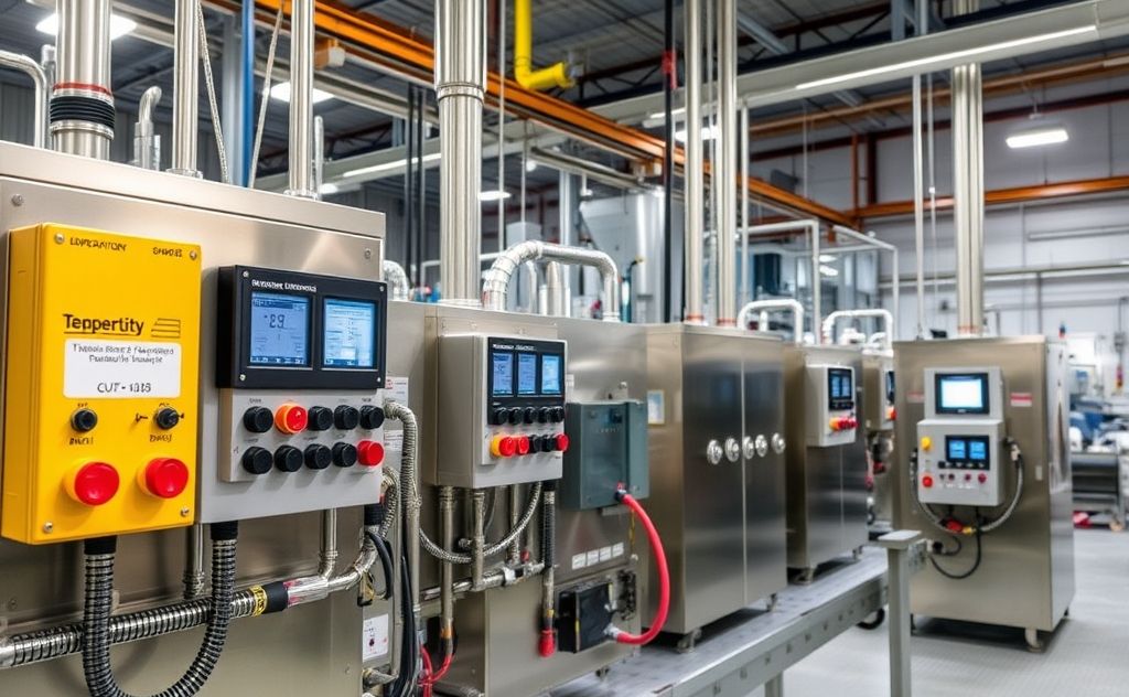 Factory with temperature control systems in action
