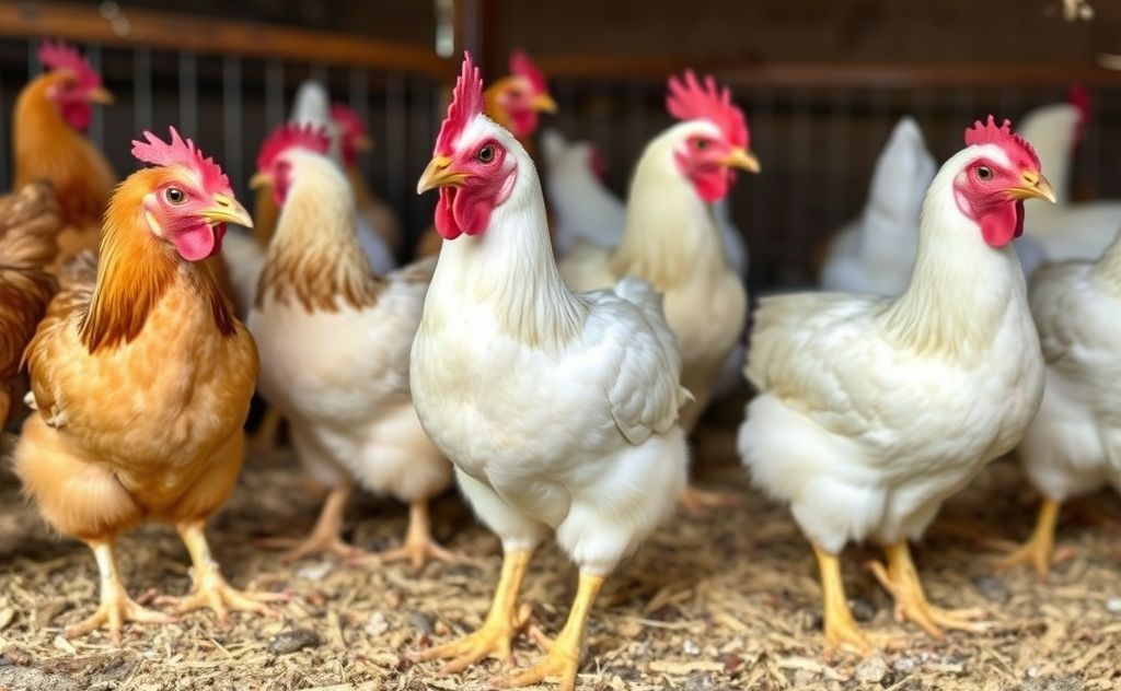 Feed chickens daily based on their age