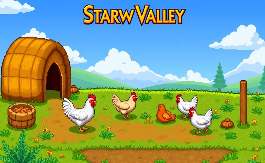 Feed chickens in Stardew Valley without a silo