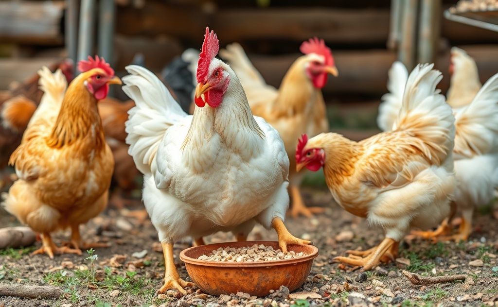 Feed chickens scratch daily for best results