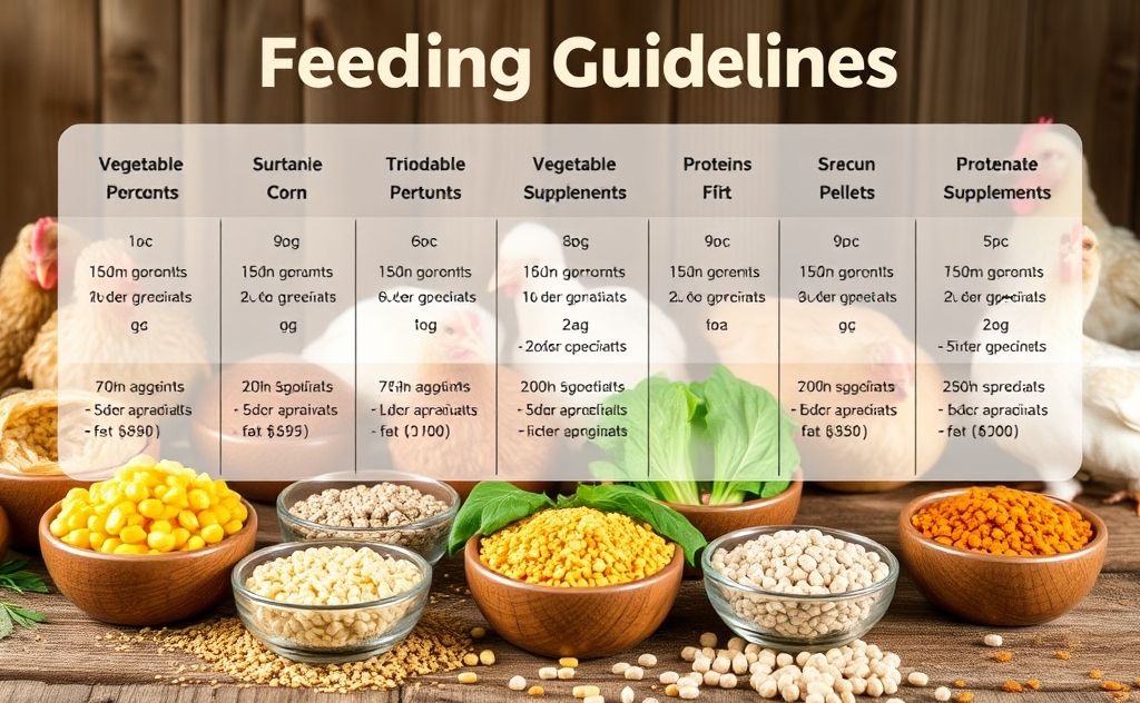 Feeding guidelines for chickens daily amounts