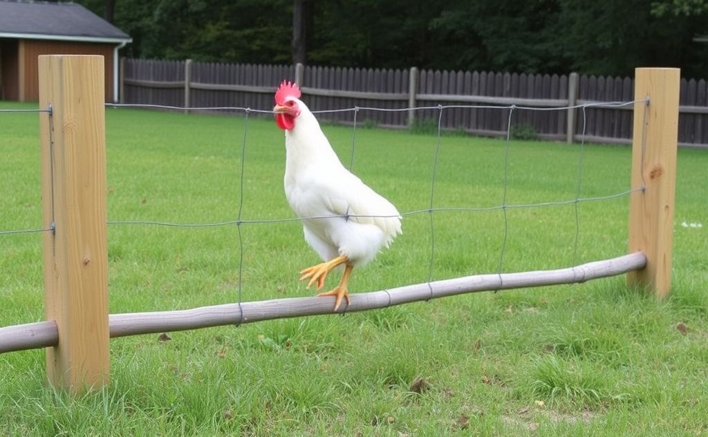Fence height for jumping chickens