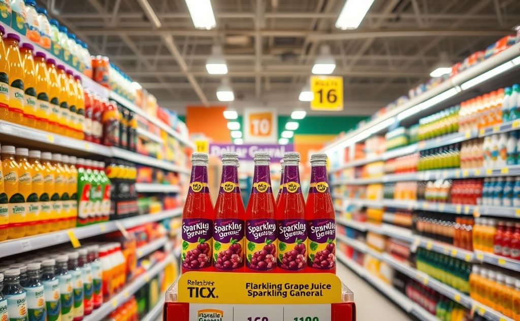 Find sparkling grape juice at Dollar General