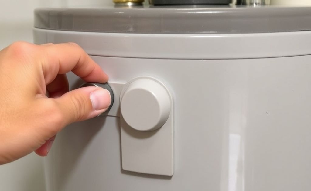 Find the reset button on an AO Smith water heater