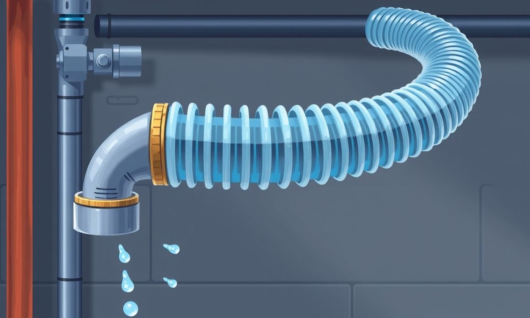 can we used flex hose for hot water heate