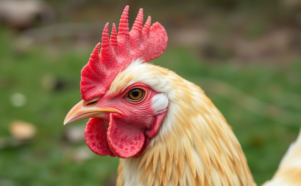 Floppy chicken comb indicates possible health issues