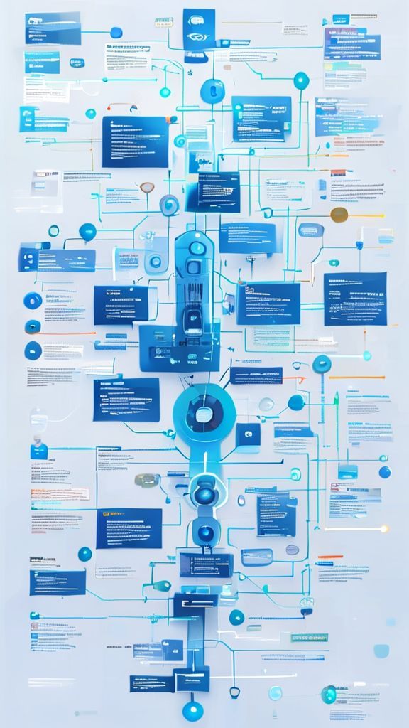 ภาพผังงานการพัฒนา AI ด้วยแพลตฟอร์ม Low Code นามธรรมสีฟ้า