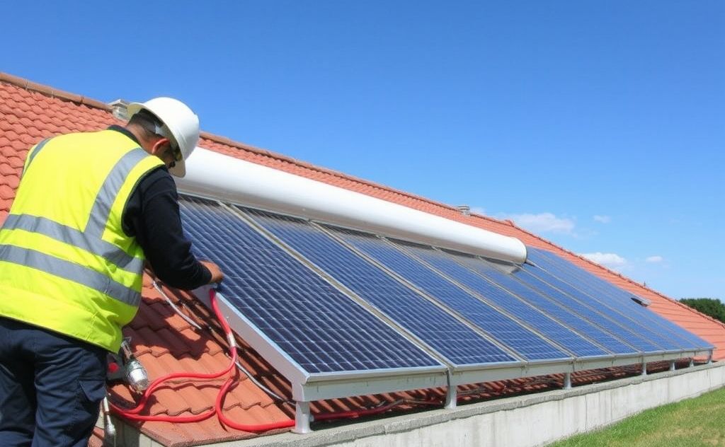 Fluid system maintenance for solar heating system
