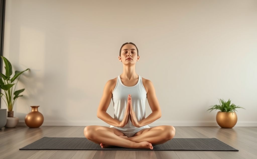 Focus on breath and inner calm during meditation