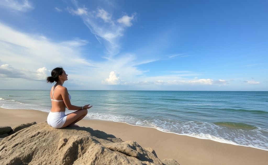 Focus on your breath and let thoughts drift away