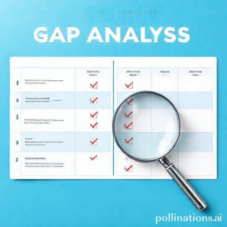 Gap analysis chart or diagram