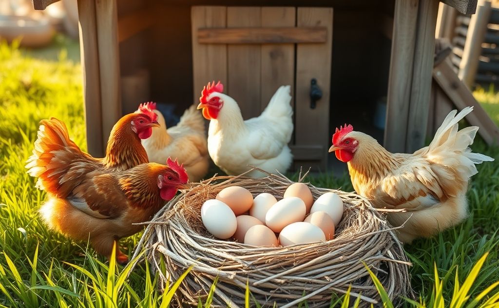 Four chickens lay about 12 eggs weekly