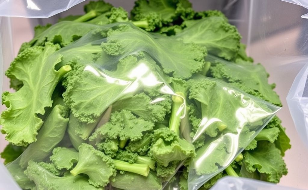 Freeze kale for smoothies, preserve freshness and nutrients