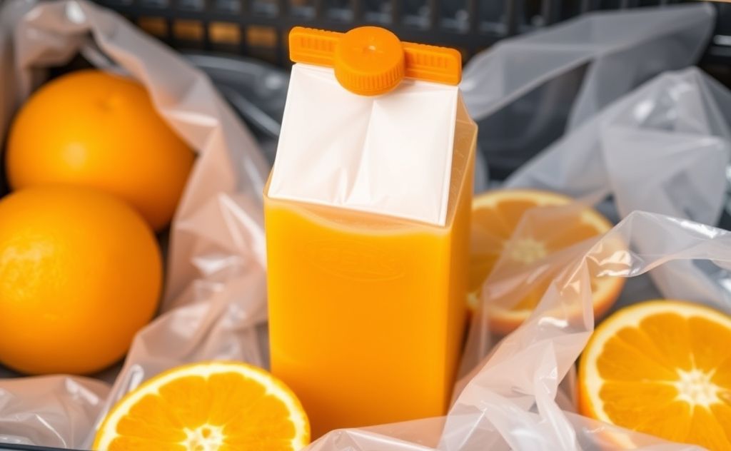 Freeze orange juice in carton for freshness.