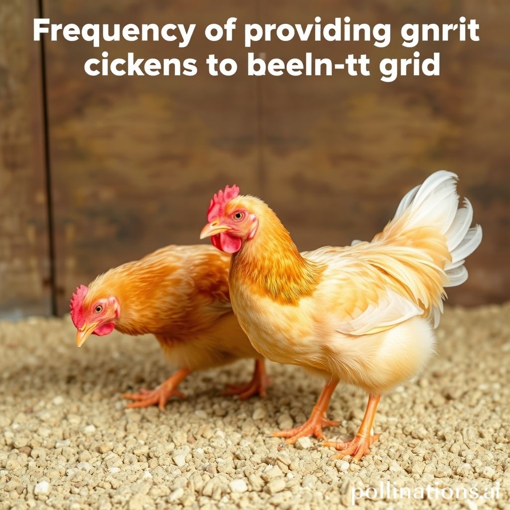 Chicken grit feeding frequency.