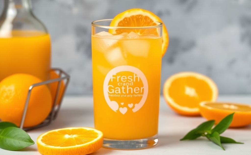 Fresh Good And Gather Orange Juice in a vibrant glass