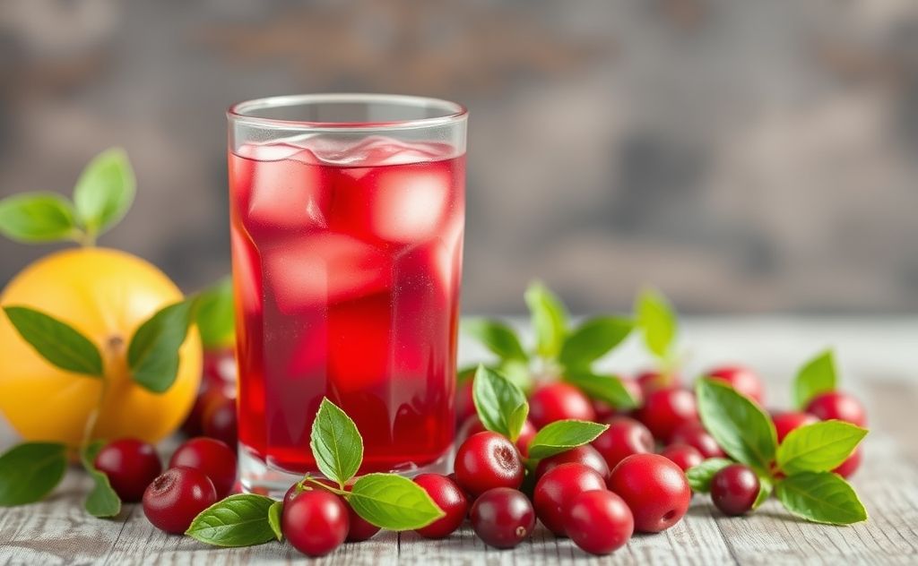 Fresh cranberry juice packed with nutrients and benefits