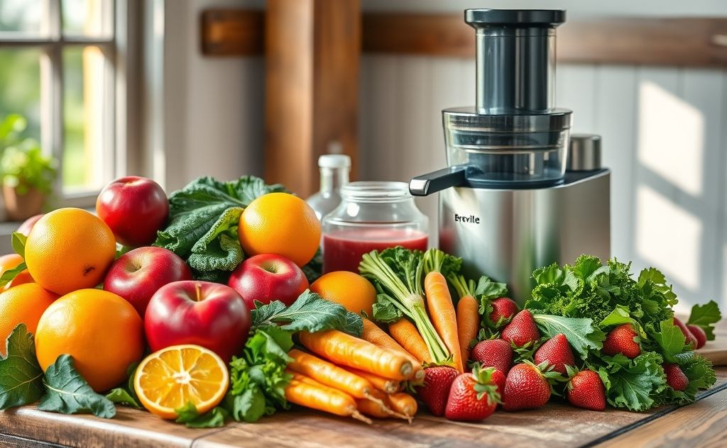 Fresh fruits and veggies for your Breville juicer