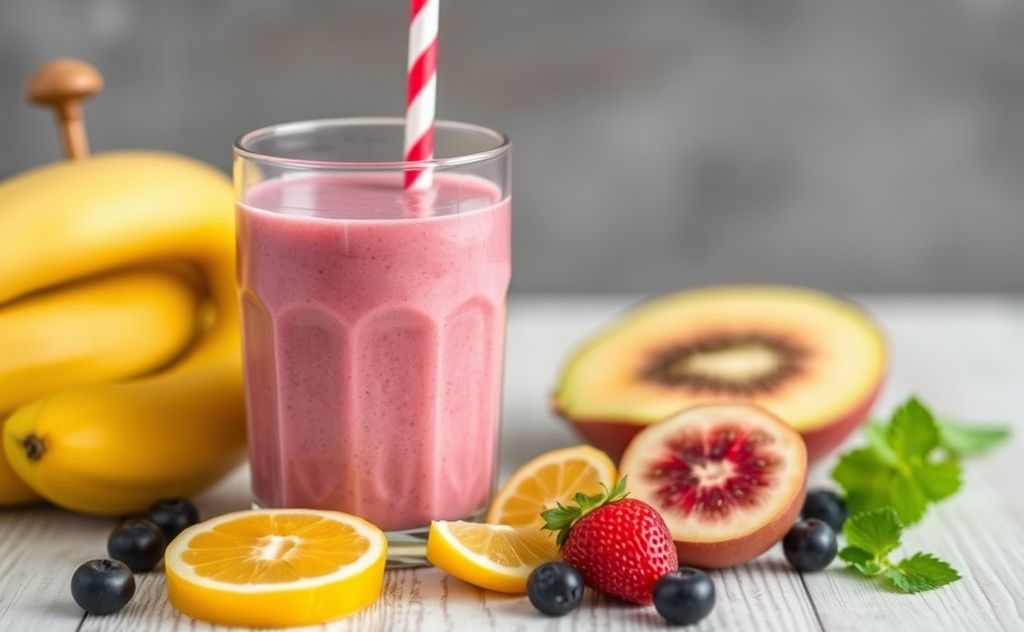 Fruit smoothies help soothe upset stomachs.