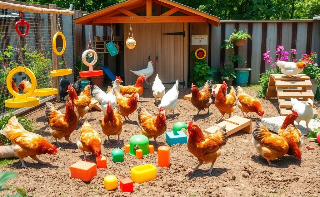 Fun activities to keep chickens happy and active