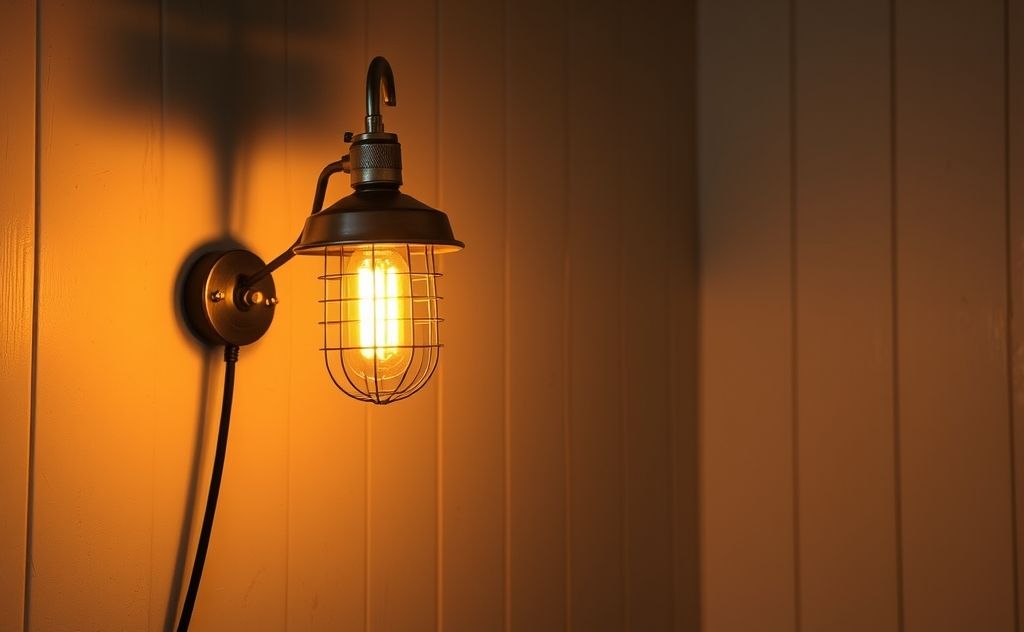 Functional lighting enhances safety usability vintage heater