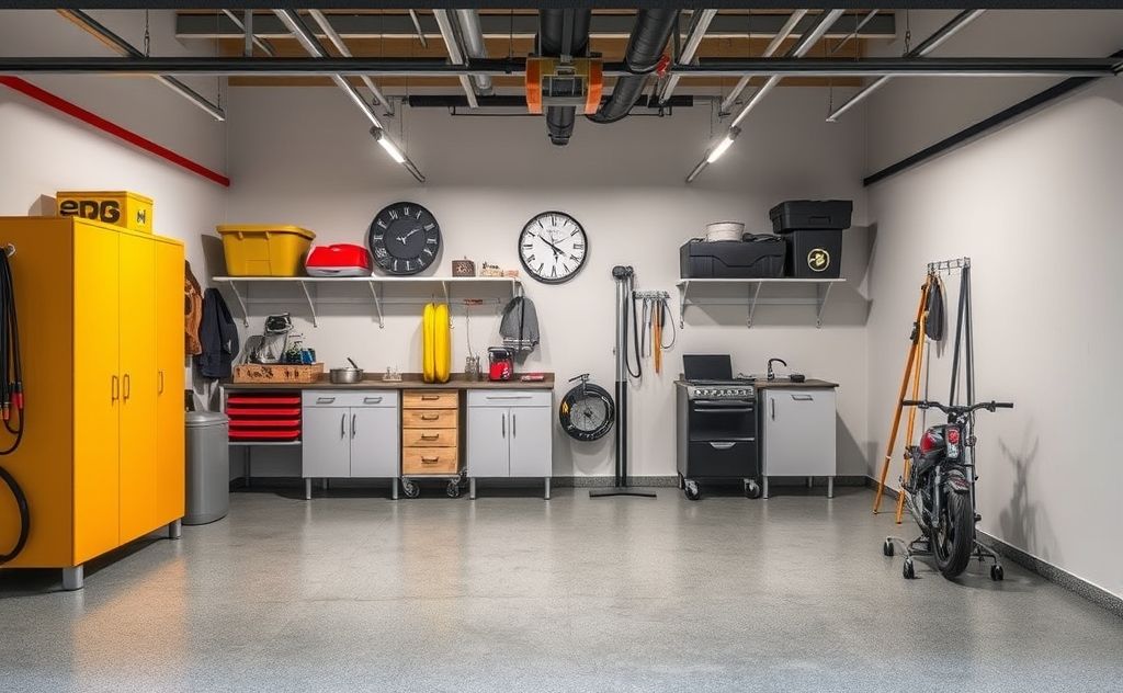 Functional zones for organized garage space